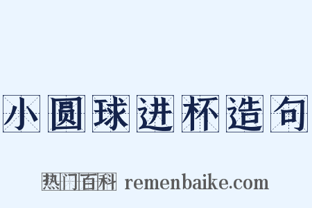 小圆球进杯造句是什么意思的图片
